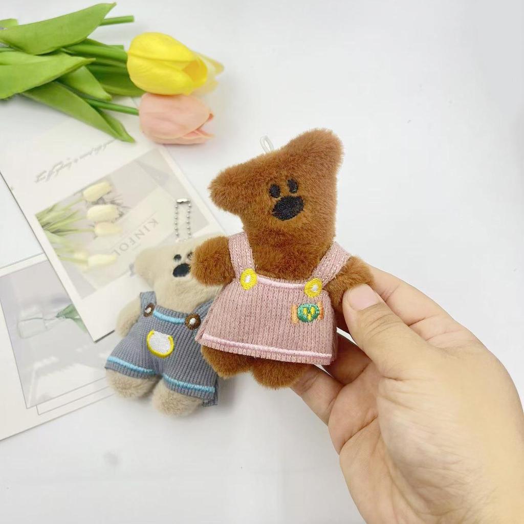 Носимые забавные плюшевые игрушки-медвежата Silly Bean - Кукла-медвежонок с наклоненной головой, подвеска-сумка для DIY украшения одежды.