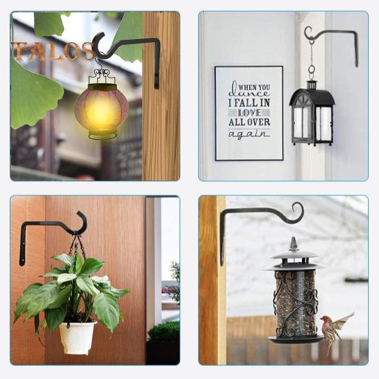 Outdoor Hanging Plant Bracket Plant Hanger Strong Load-bearing Easy To Install S-shaped Bird Feeder Flower Basket Wall Hook