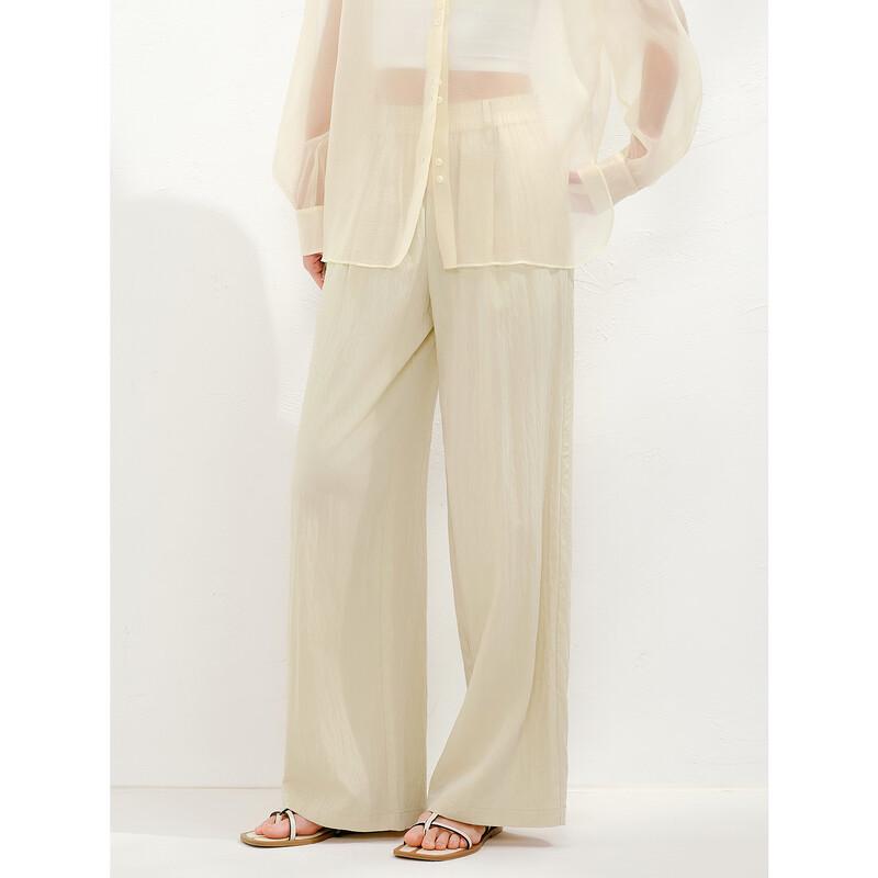 JUZI ANNACAU Women's Relaxed Drape Straight Leg Trousers