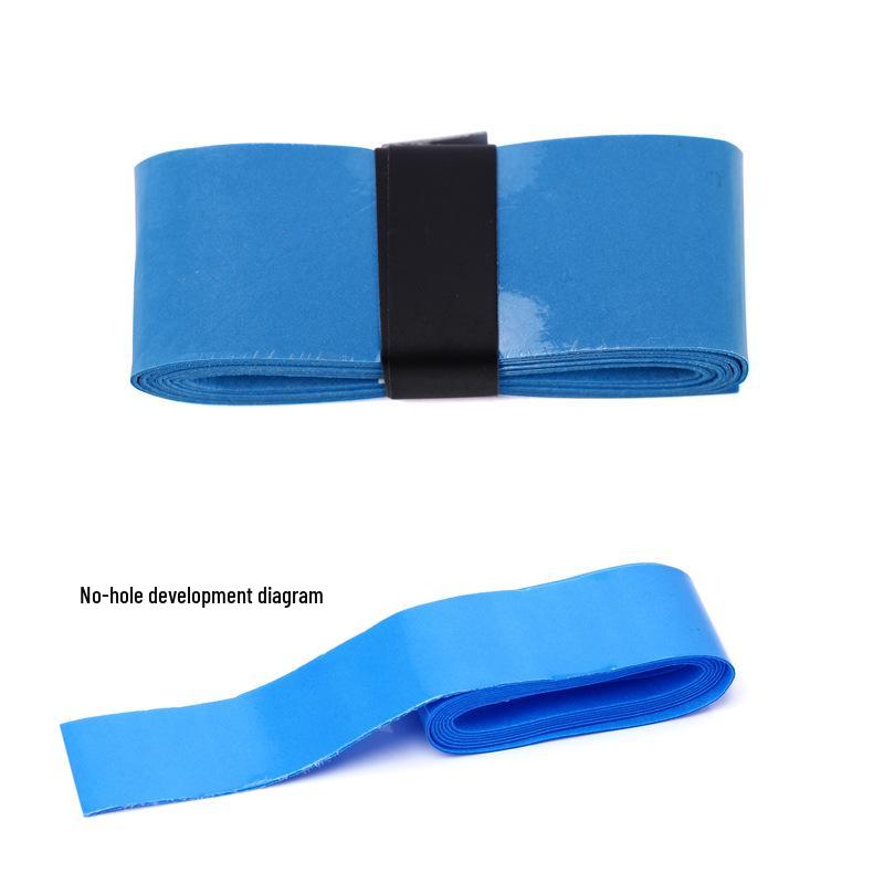 Elastic Perforated PU Leather Overgrip for Badminton, Tennis & Table Tennis Rackets, Fishing Rods with Ribbed Sweatband