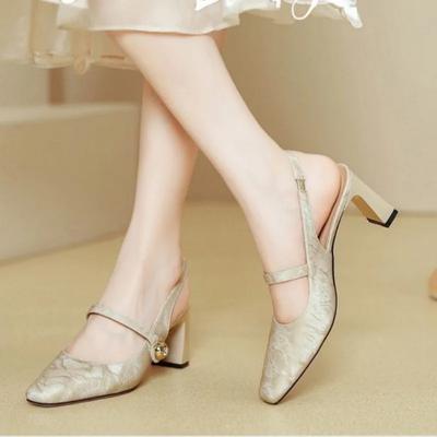 Горячая распродажа женской обуви Mary Janes женские туфли на высоком каблуке новые слипоны для офиса и карьеры бестселлер летние сандалии с закрытым носком