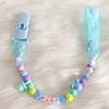 Safety Baby Pacifier Clips Newborns Beads Anti-lost Chain Toys Newborn Baby Dummy Pacifiers Clips for Teether Nipples