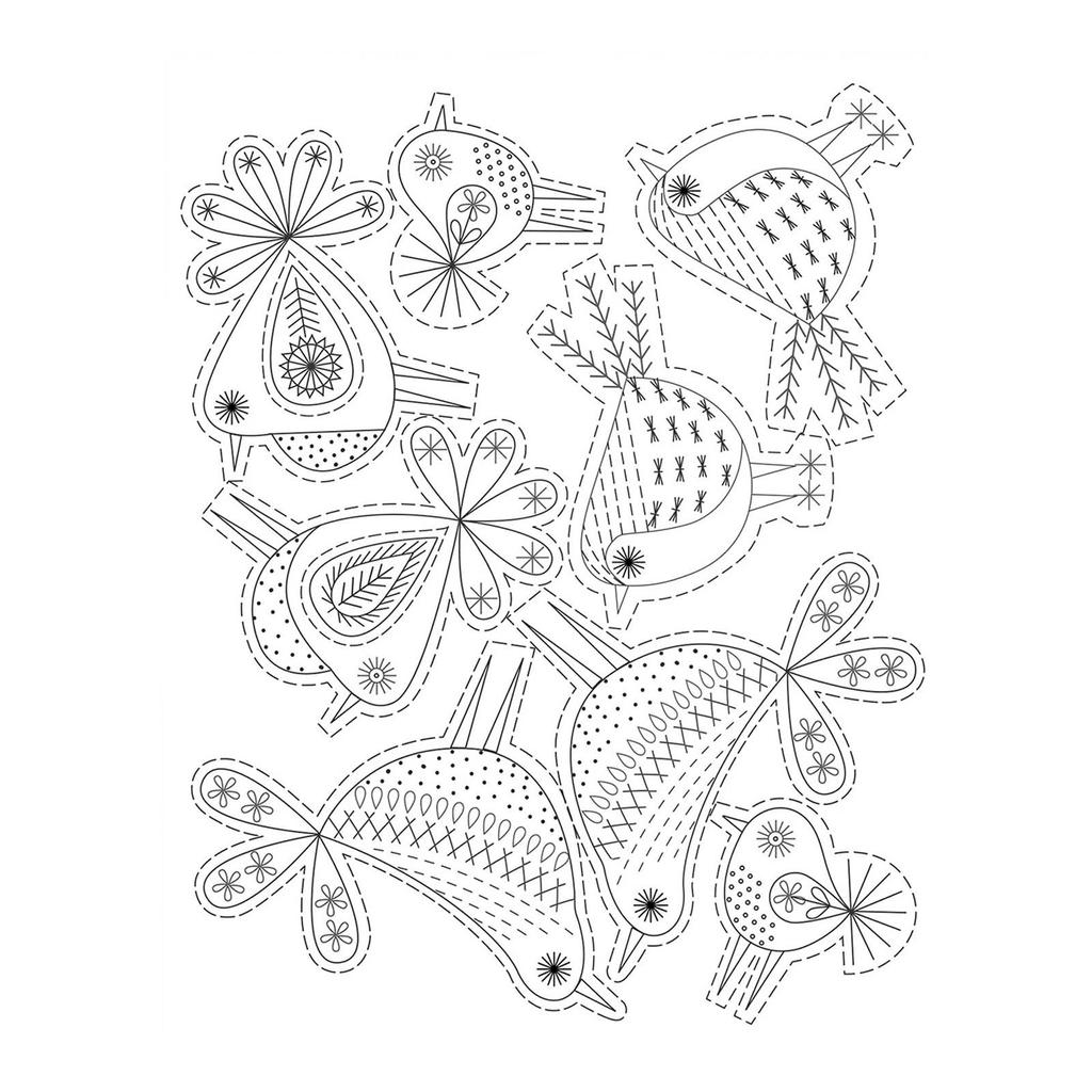 Набор для вышивки FLOWER Stick And Stitch, водорастворимая переводная бумага для проектов по вышивке своими руками и декоративных нашивок