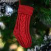 1 шт. Рождественский носок для подвешивания, вязаный чулок для хранения подарков в виде конфет, для создания праздничной атмосферы, контраст