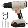Iris Ohyama Multi-Gear Rechargeable Drill Driver Set, 18V, JM18DRS, Sand Beige