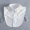 Women Embroidery Lace Detachable Lapel Fake Collar Shirt White Ruffles False Collar Woman Removable False Blouse Nep Kraagie