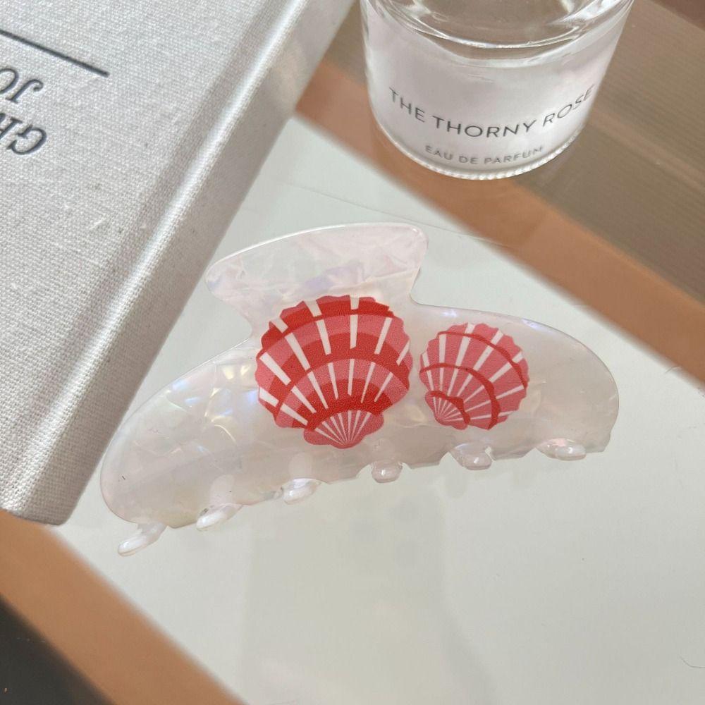 Acetic Acid Shell Hair Claw Sweet Geometry Shark Clip Fashion Ocean Animal Hair Clip Vacation