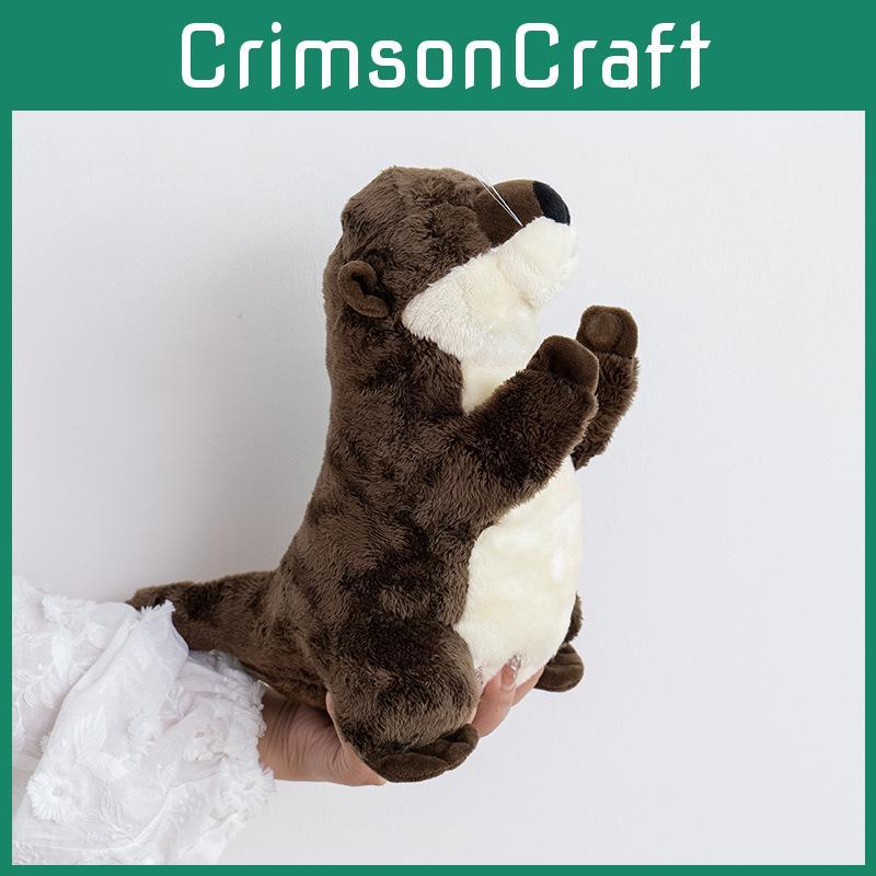 Adorable Otter Plush Toy Soft Closed Eye Stuffed Animal Kids Companion Cuddly