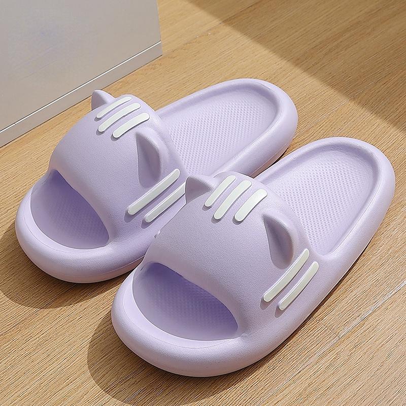 Женские летние милые тапочки с котом для пар, новые домашние, для ванной, мягкие, толстые, подошва, противоскользящие, для улицы, для пляжа с героями мультфильмов