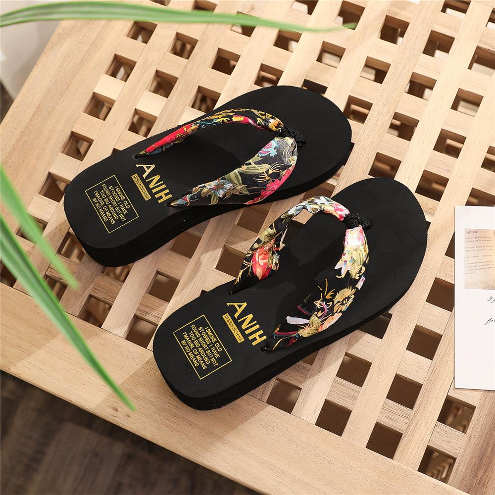 Fashion Fashion Women's Flip Flops Summer Womens Wedge Shoes Lightweight Non Slip Beach Shoes High Quality Women Shoes Zapatos De Mujer