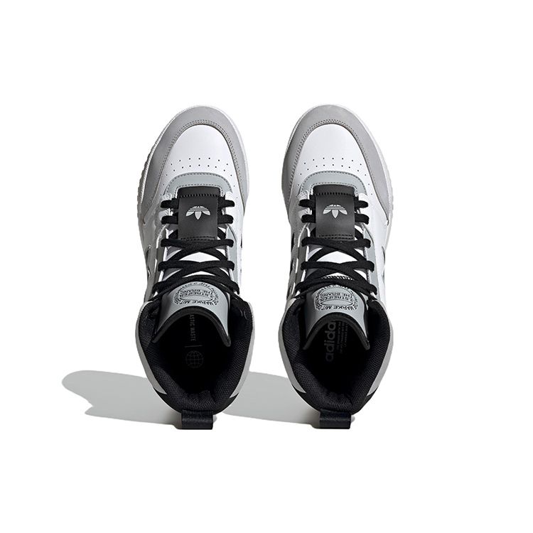 Adidas Originals Drop Step XL Synthetic Leather Non-Slip Durable Lightweight High-Top Skate Shoes Unisex Skate Shoes Black White Gray IG4802