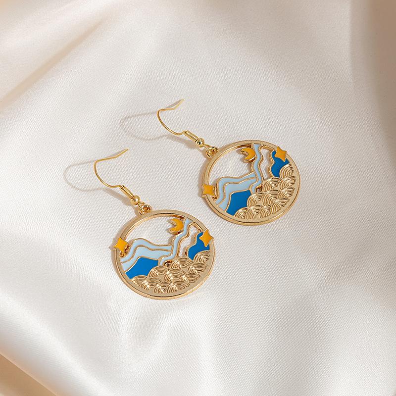 Trendy Cute Animal Drop Dangle Earrings For Women Girls Cat Rabbit Koi Dragon Colorful Enamel Golor Color Earrings Pendientes