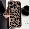 Эстетичный чехол для телефона с леопардом и гепардом для iPhone 17 Pro Max Чехол iPhone 16 Pro 15 14 13 12 Pro Max Япония Кавайная девушка Мягкий чехол