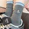Embroidered Animal Socks Women's Spring and Autumn Cotton Tube Socks Tide Internet Celebrity Stockings Women's Summer Thin