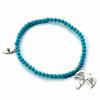 Harry Potter semi Precious stone bracelet with sterling silver Diadem charm