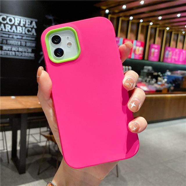 Мягкий силиконовый чехол 3 в 1 для телефона Iphone 14 13 12 11 Pro Max Xr Xs Max X 13pro Max, противоударный жидкий противоударный чехол яркого цвета, задняя крышка