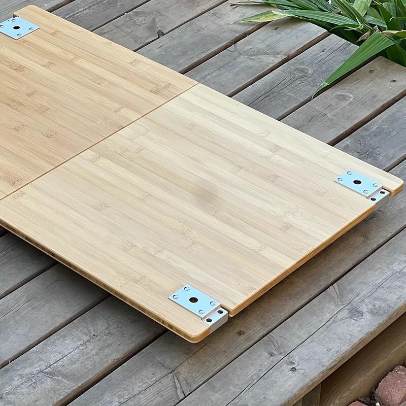 OEING 3-Unit Folding Bamboo Camping Table Extension Board
