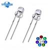50pcs 3mm LED F3 Slow Flash Colorful LED Light Emitting Diode 2 Pins Clear Round LED Full Color Diodes DIY Electronic Kit