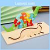 Wooden Animal Educational Traffic Numbers Puzzle Toy For Toddlers Learning Play