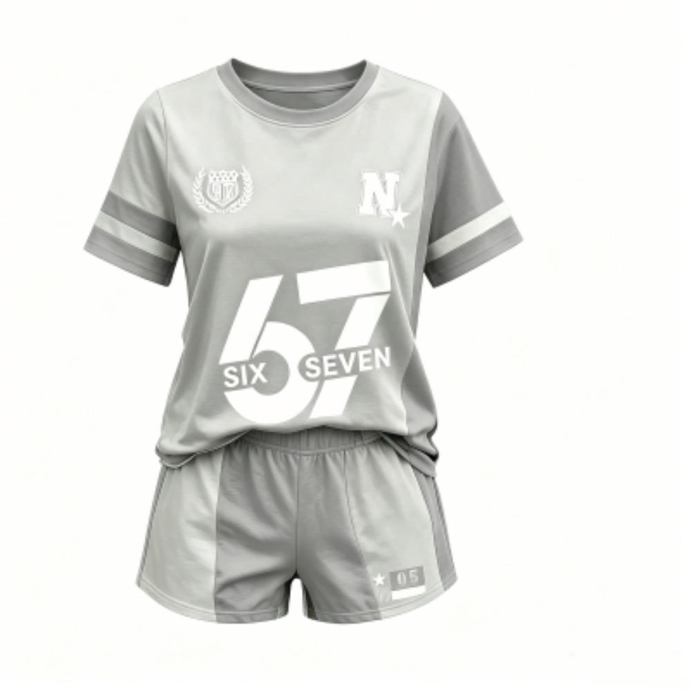 Fashion Leisure Vacation Outdoor Street Kids T-shirt and Shorts 2 Piece Set Summer Home Casual Outfit Boy and Girl's Sports Set