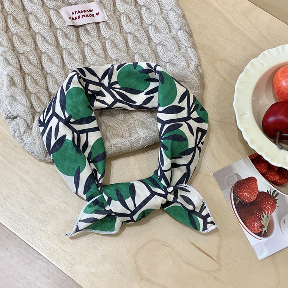 Солнцезащитные шарфы с цветочным принтом, шейный платок, шелковый шарф с принтом, модный маленький квадратный шарф, женский