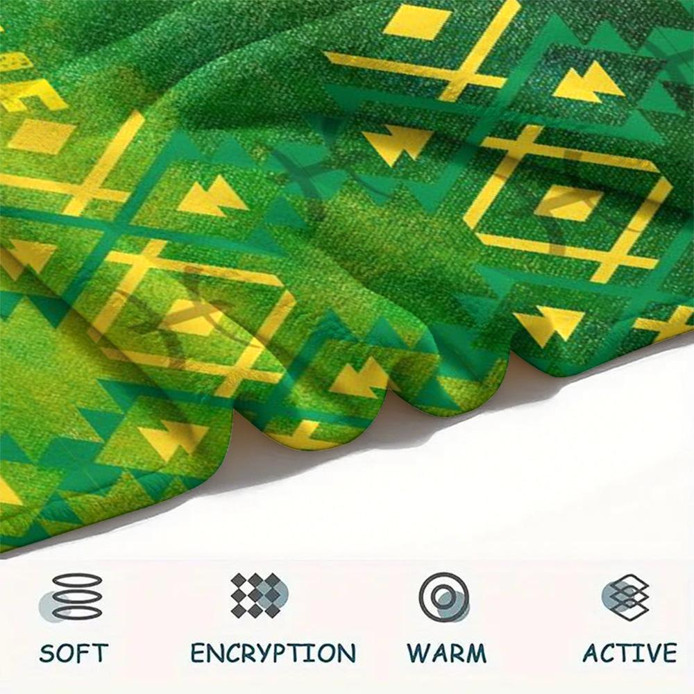 1Pc js Kabylie Print Flannel Blanket High Quality Warm Comfortable Cover for All Seasons Perfect for Gifts Home Decor