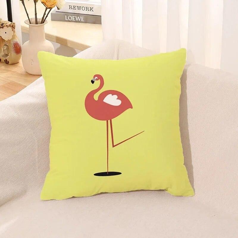 Cartoon Animal Print Pillow Case Living Room Sofa Cushion Cover Bedroom Room Bedside Home Decoration