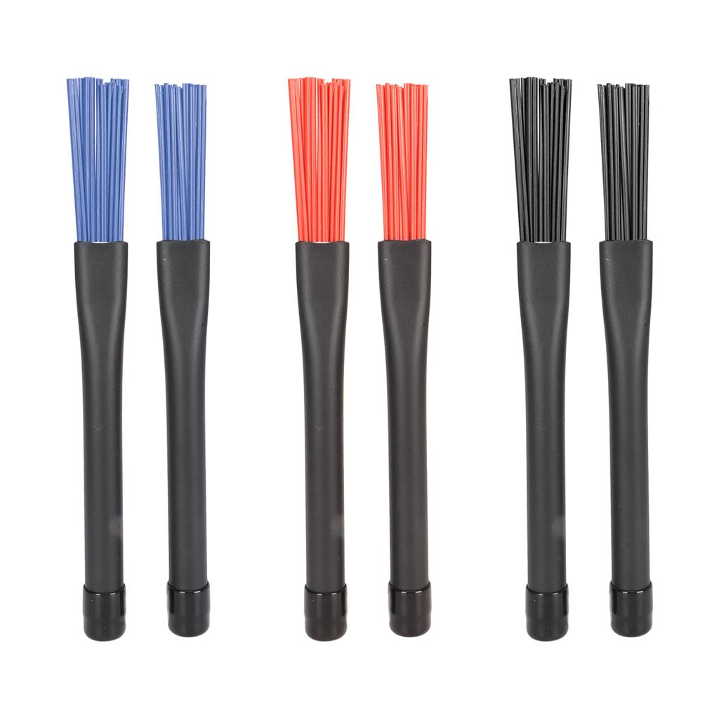 2 шт. выдвижные барабанные щетки профессиональные нейлоновые барабанные щетки набор с резиновыми ручками для рок-группы 