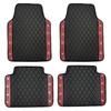 Car Floor Mat Set Bling Diamond Leather Auto Seat Carpet for Women with Anti-Slip Pad Women Girls  Interior Accessories