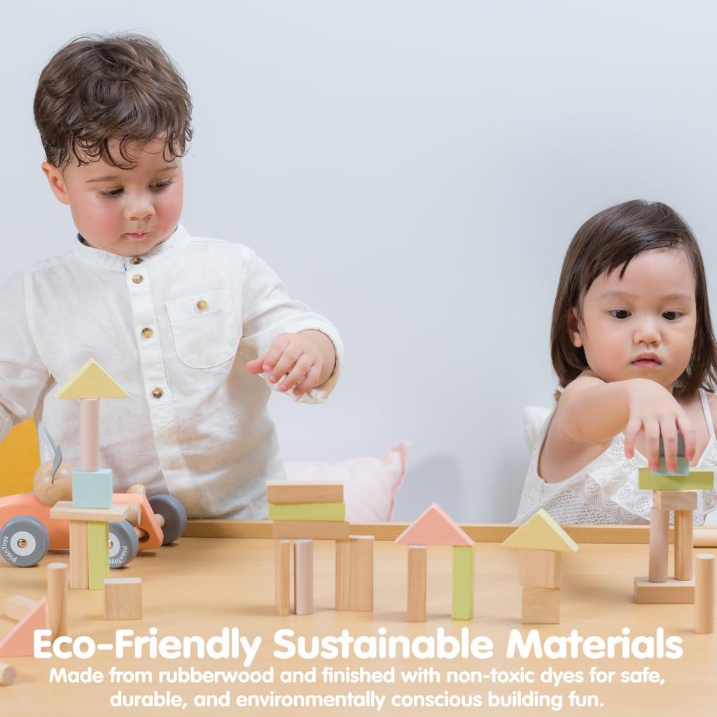 PlanToys Модульные кубики 40 Пастель 5507