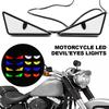 2Pcs Motorcycle LED Devil'Eyes Lights Demon Eyes Headlight Motorcycle Mini Projector Lens Turn Signal Lamp Car Decoration Lights