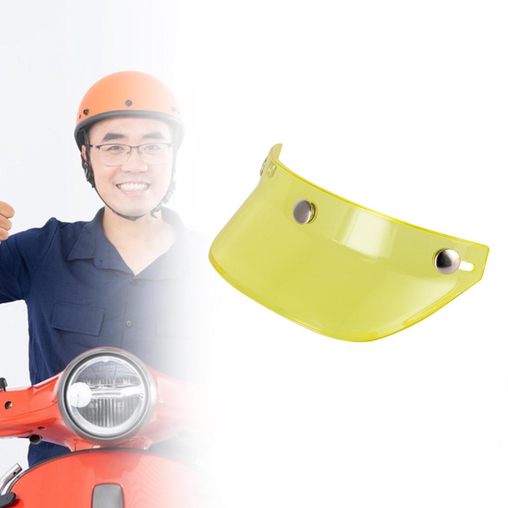 Helmet Visor Peak 3 Snap Visor Sunshield Peak for Retro Helmets Half Helmets 3/4 Helmets Helmets with 3 Buttons Accessories