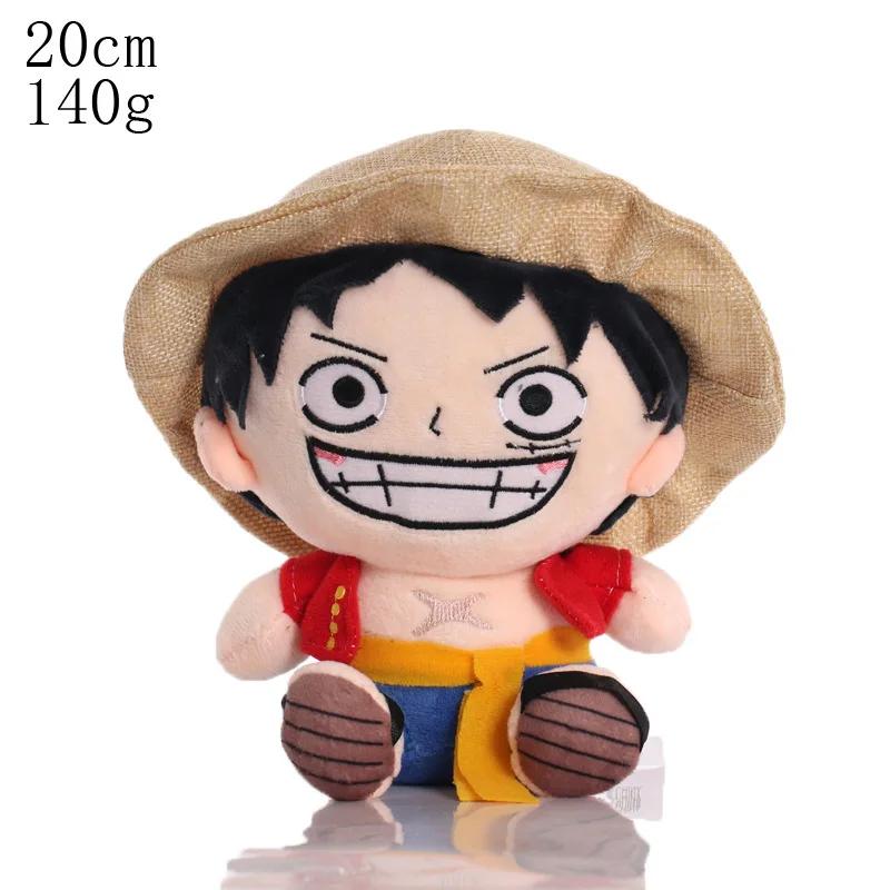 Аниме *Горячие 25см Плюшевые игрушки One Piece Мультяшная фигурка Луффи Чоппер Эйс Ророноа Зоро Милая набивная кукла Рождество День рождения