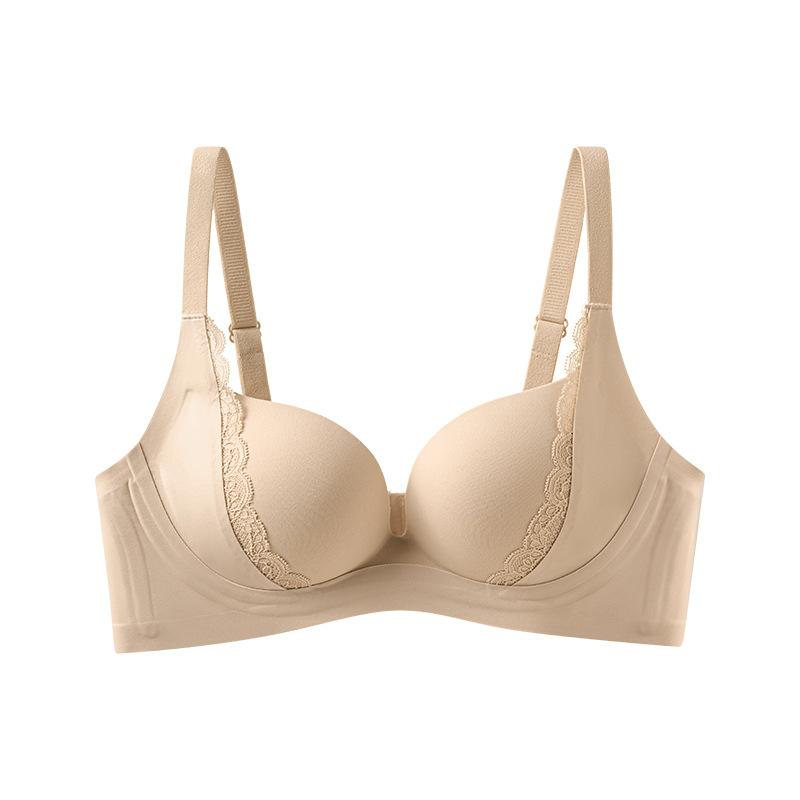 Sexy pure desire seamless breathable lift gathering no steel ring upper support comfortable anti-sagging breast bra