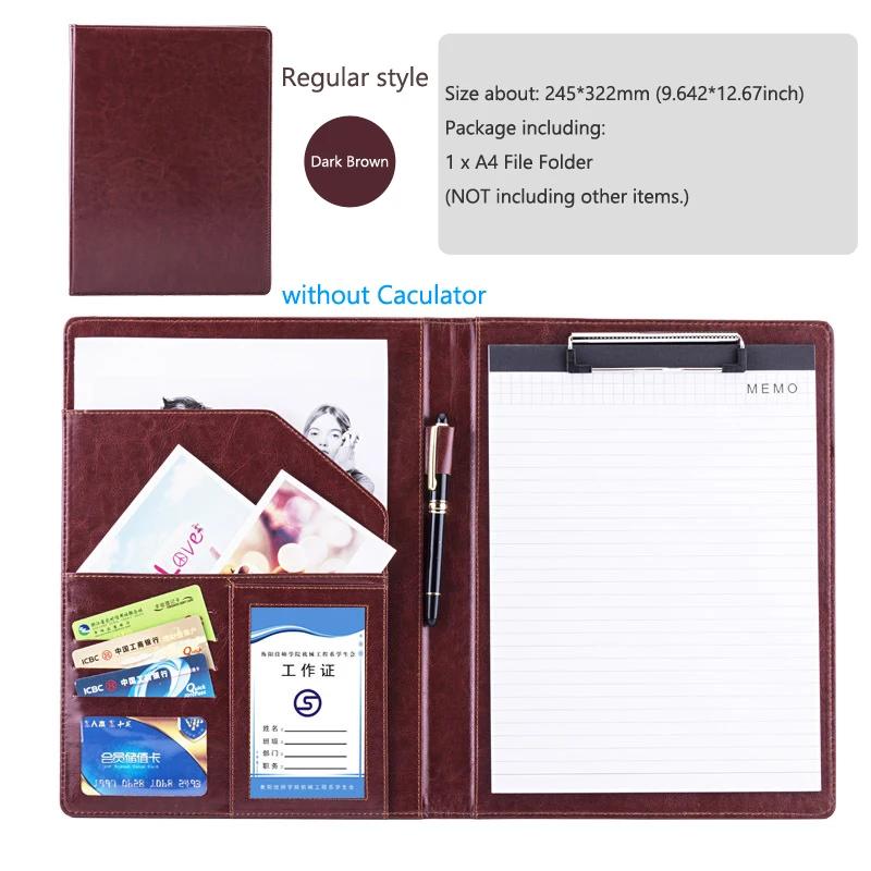 Папка-регистратор Padfolio Man PU Padfolio формата A4, портфель, держатель для деловых документов, металлический планшет, органайзер для документов, офис