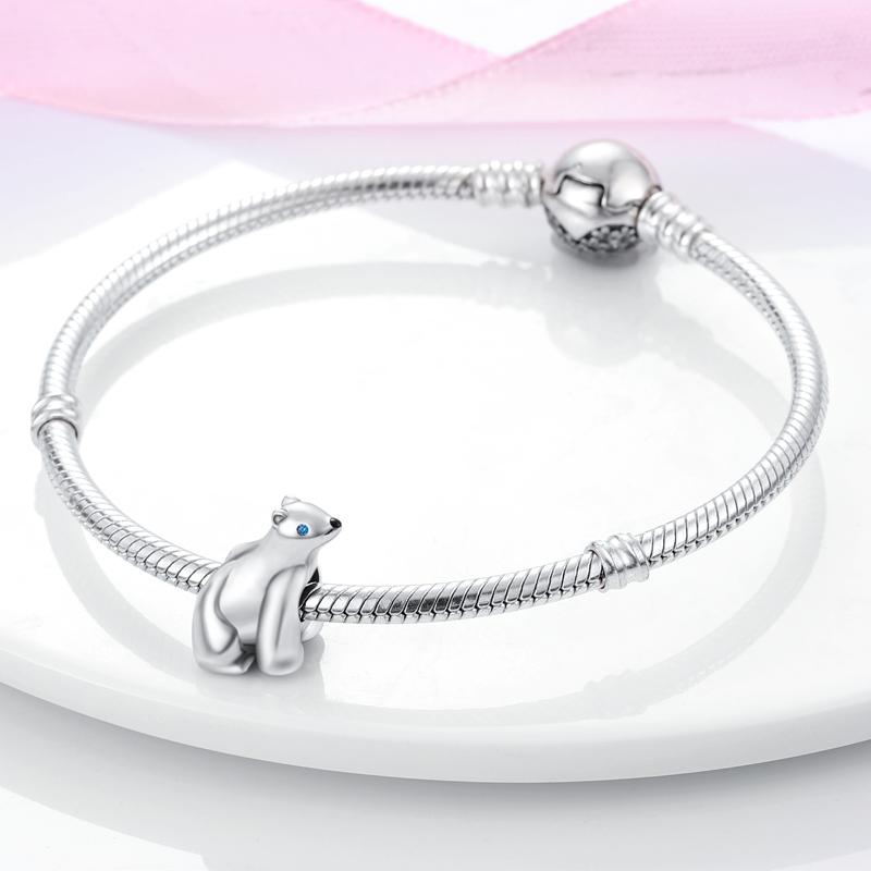 Charms Copper Elegant Polar Bear Animal Beads Fit Charms Plata Original Bracelet Beads Women Jewellery Making Diy Gifts
