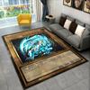 Monster Gold Card Cartoon Yu-Gi-Oh Anime Blue Eyes Dragon Game Carpet Rug for Bedroom Living Room Home Sofa Decoration, Коврик для пола