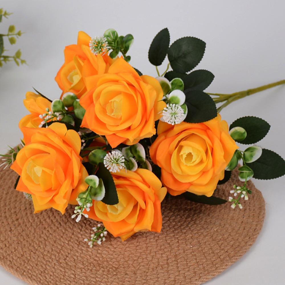 8 Colors Valentine's Day Flowers Mini Natural Simulated Rose New Real Happy Flower  Home Decorative