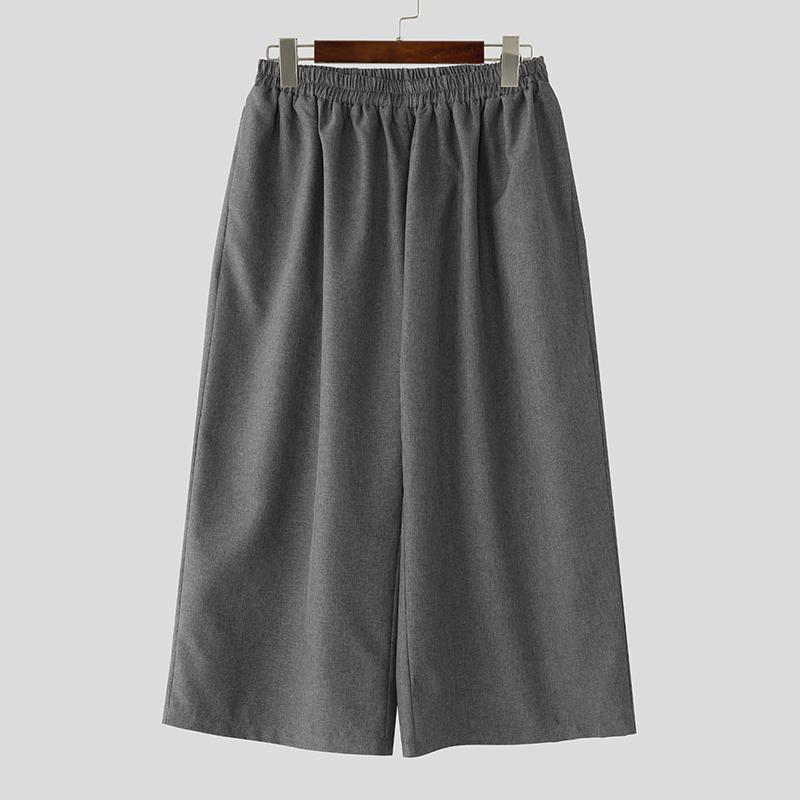 INCERUN Мужские повседневные свободные длинные мешковатые брюки с эластичной талией