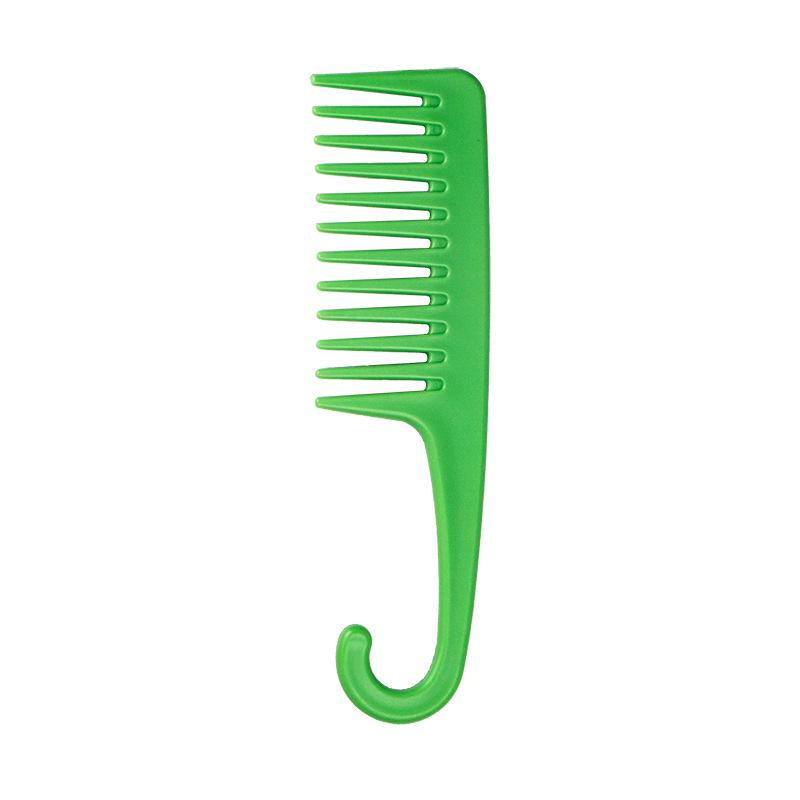 Large Curved Anti-Static Plastic Comb for Long Hair - Wide Tooth Split Hook Comb for Men and Women