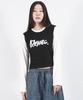 Deumakeu Touch Logo Color-Block Semi Crop Long Sleeve - Black&White