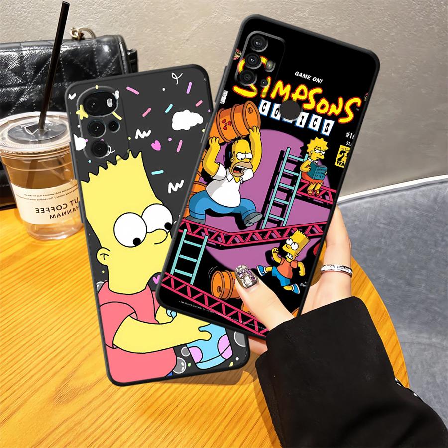 Мультяшный чехол The S-simpsons для Motorola Moto G60s G50 G32 G52 G22 Edge40 G53 G30 G51 G73 Edge 20 Pro 30 Lite G71