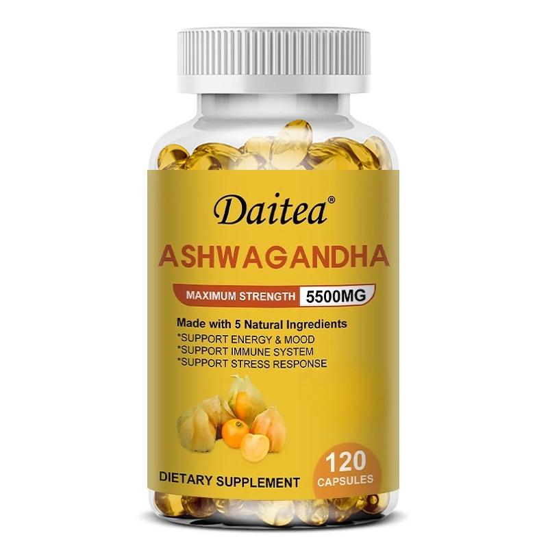 Ashwagandha Maximum Strength 5500mg Formula Made with 5 Natural Ingredients for Energy Mood and Stress Response Support
