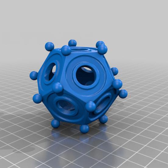 Ancient Roman Dodecahedron Ornament 3D Printed Hollow Dodecahedron Historical Decoration Collectible Gifts for Him History Lovers