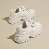 CRLAYDK Designer Women's Platform Chunky Fashion Sneakers Walking Lace Up Dad Shoes Wedge Mesh Trendy Sport Casual Tennis