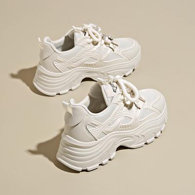 CRLAYDK дизайнерские женские кроссовки на платформе, массивные, модные, для ходьбы, на шнуровке, для папы, с сеткой на танкетке, модные, спортивные, повседневные, для тенниса