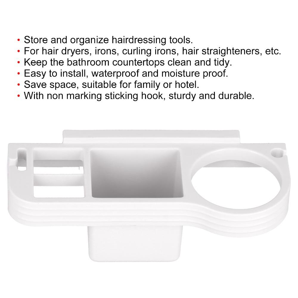 ABS Hair Dryer Bracket Punch Free Hair Tool Organizer Space Saving Hair Dryer Holder Barber Shop