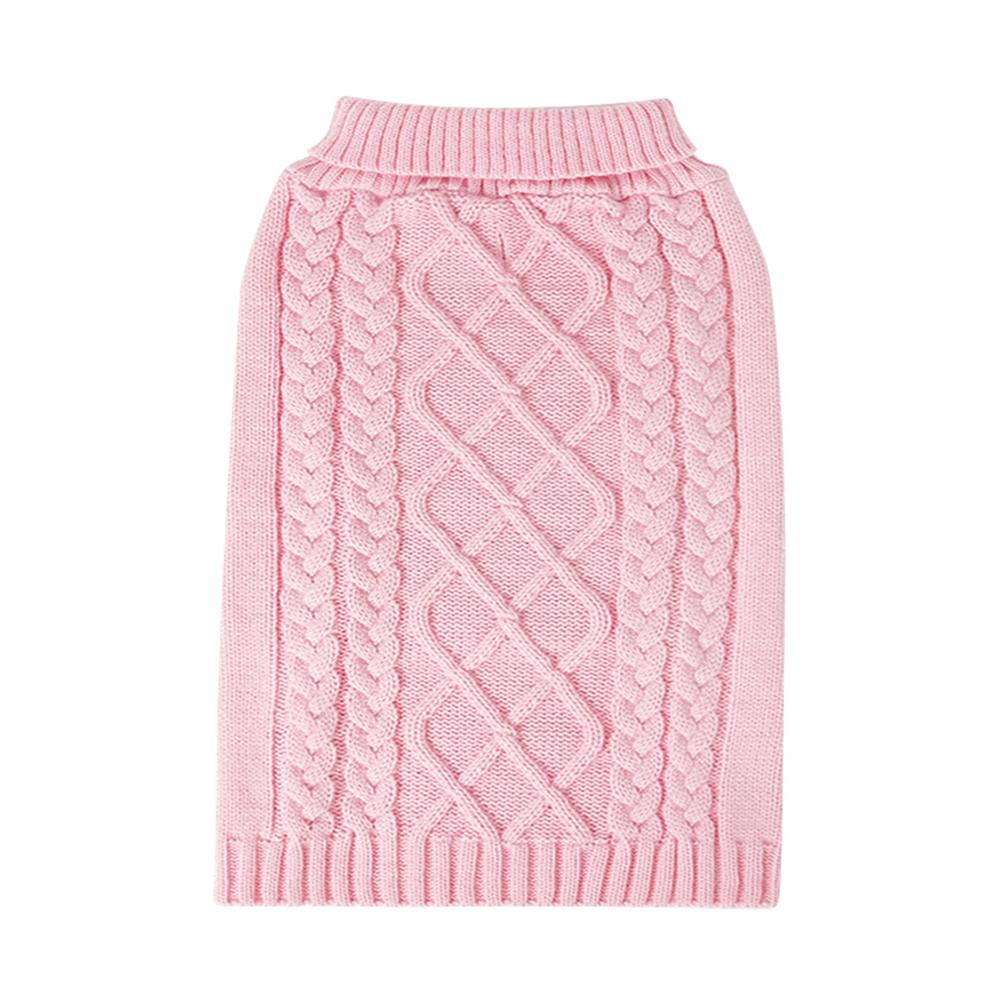 Свитер-пуловер для домашних животных, зимний теплый трикотаж для домашних животных, классическая водолазка, толстая теплая одежда для маленьких чихуахуа, бульдога, мопса, йорка