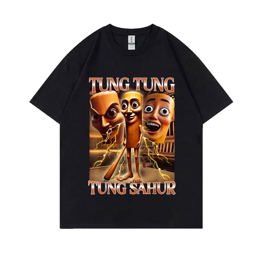 Hot Sale Italian Brainrot Funny Meme T Shirt Tralalero Tralala Tung Tung Tung Sahur Brr Brr Patapim Bombardiro Crocodilo T-shirt