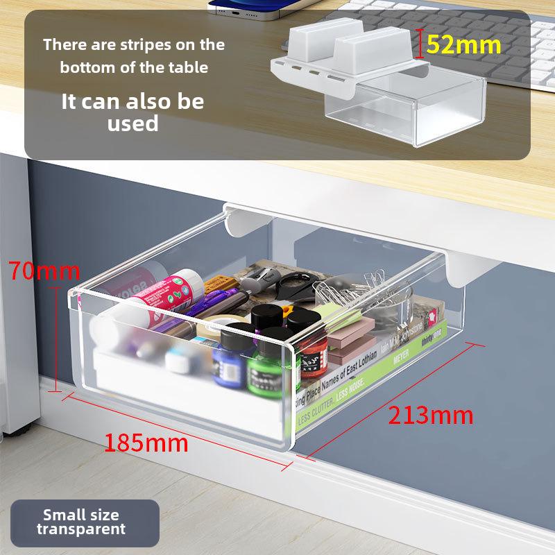 Under-Desk Hidden Drawer Storage Box for Office Workstation